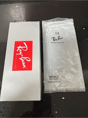 Ray-Ban Sunglasses Box (BOX ONLY) Original Packaging w/ Clear Protective Pouch